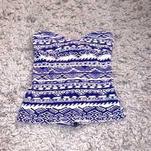 Sparkle & Fade Tribal Tube Top